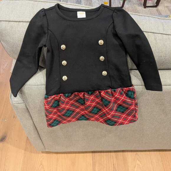 Gymboree plaid skirt, double breasted button dress 18-24mos - Picture 1 of 6